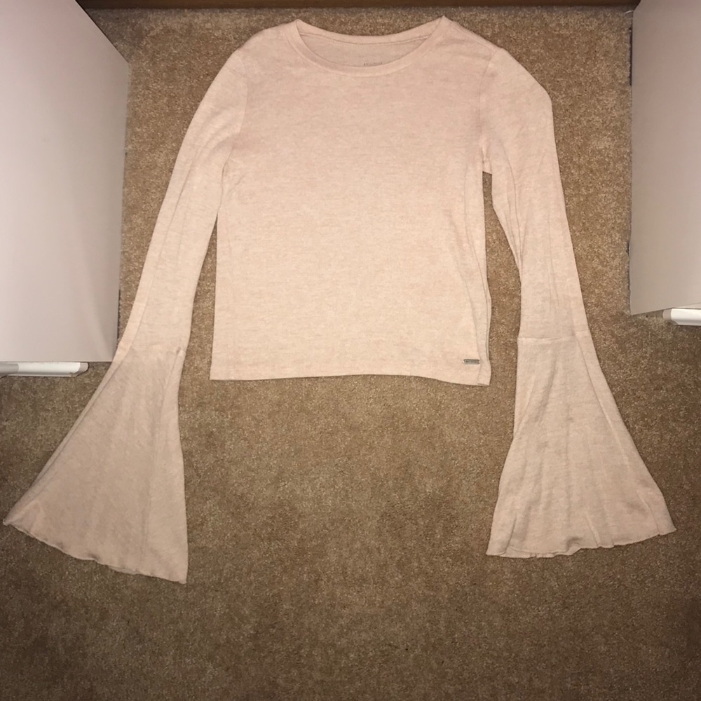cropped bell-sleeved blouse